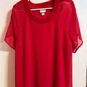 Ava & Viv Women's Vibrant Red Blouse